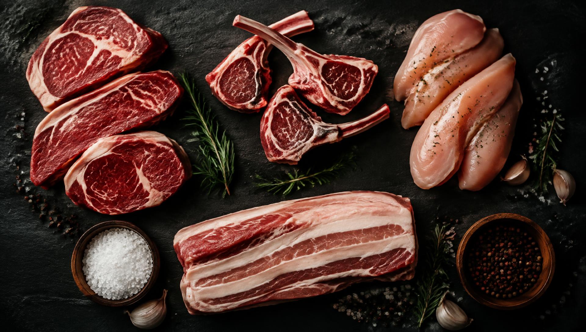 Premium NZ steaks, lamb, chicken and pork belly